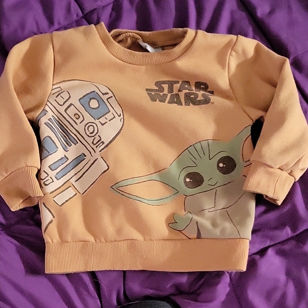 Star Wars Kids Sweatshirt - Tan with Green and Blue